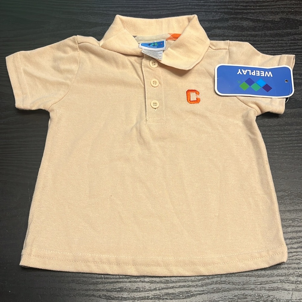 NWT Weeplay 12mo Orange Collared Polo Shirt